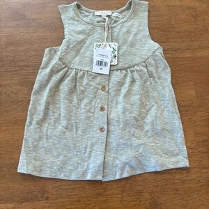 Kids Sleeveless Top in Sage Green NEW size 6 button up tank Chelsea & Violet Kid
